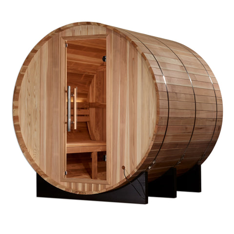Golden Designs GDI-B004-01 Arosa 4 Person Barrel Traditional Sauna - Pacific Cedar (New)
