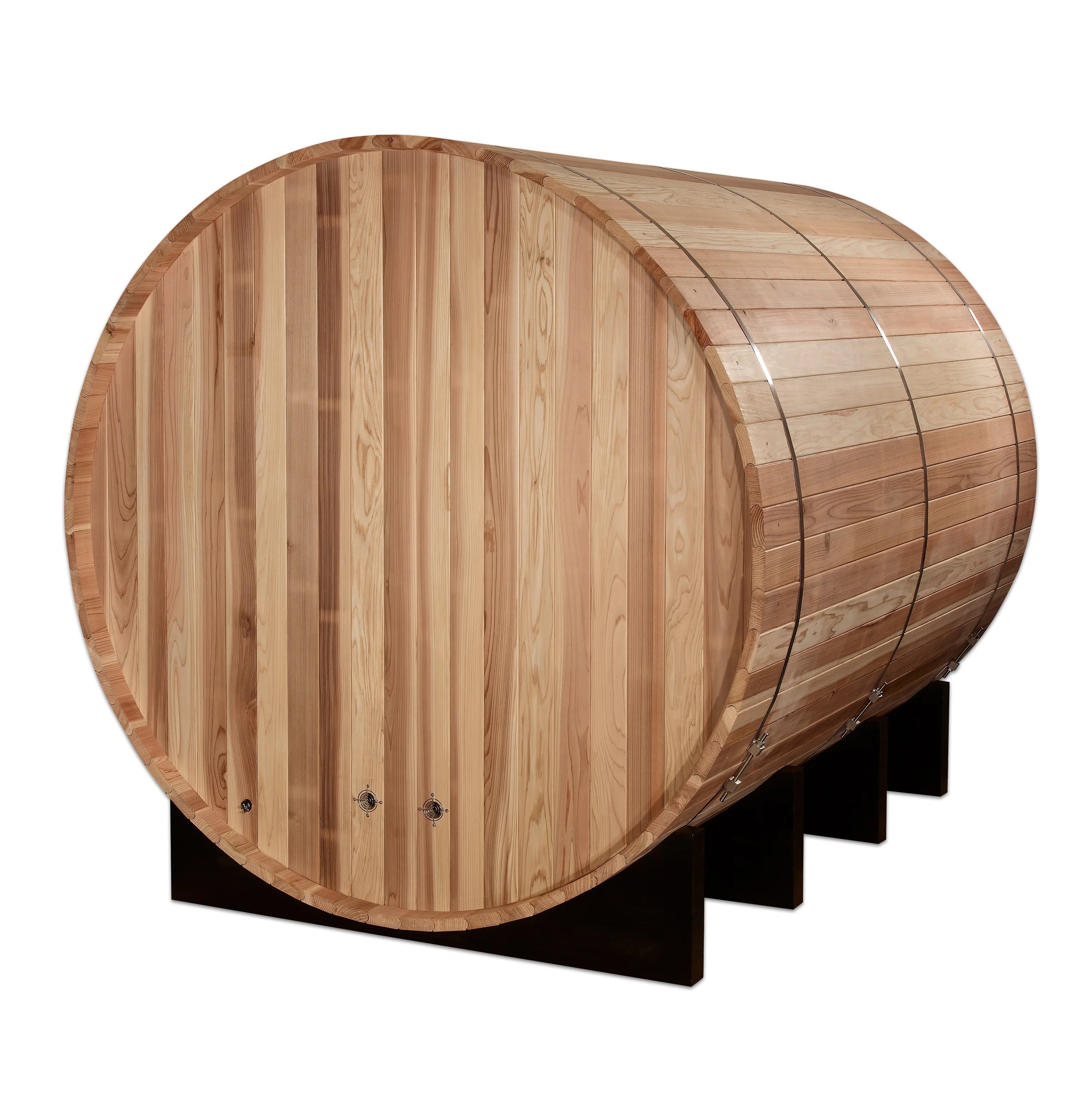 Golden Designs GDI-B006-01 Klosters 6 Person Barrel Traditional Sauna - Pacific Cedar (New)