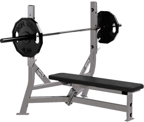 Hammer Strength Olympic Flat Bench w/Weight Storage (Remanufactured)