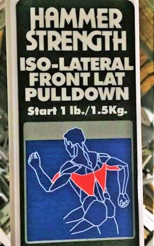 Hammer Strength ISO-Lat Front Lat Pulldown ILPD Plate Loaded (Remanufactured)