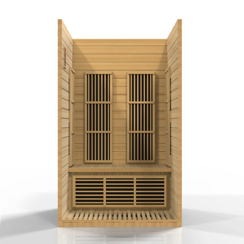 GoldenDesigns MX-J206-01-ZF Maxxus Seattle 2 Person Near Zero EMF FAR Infrared Sauna (New)