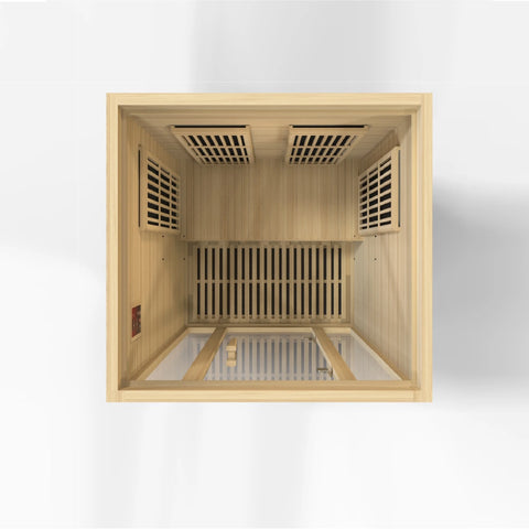 GoldenDesigns MX-J206-01-ZF Maxxus Seattle 2 Person Near Zero EMF FAR Infrared Sauna (New)