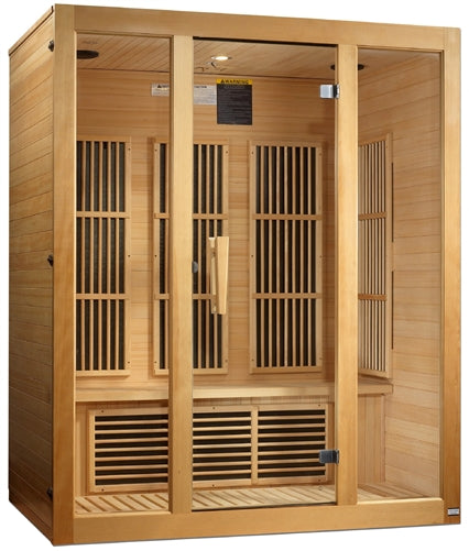 GoldenDesigns MX-J306-01 Canadian Hemlock Maxxus "Bellevue" 3 Person Low EMF FAR Infrared Sauna | Image