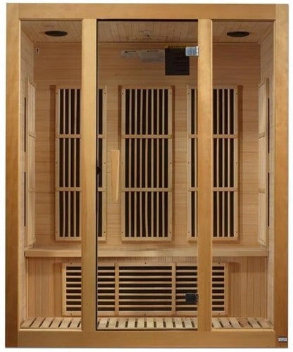 GoldenDesigns MX-J306-01-ZF Maxxus Bellevue 3 Person Near Zero EMF FAR Infrared Sauna (New)