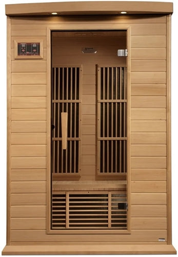 GoldenDesigns MX-K206-01-ZF Hemlock Maxxus 2 Person Near Zero EMF FAR Infrared Sauna (New)