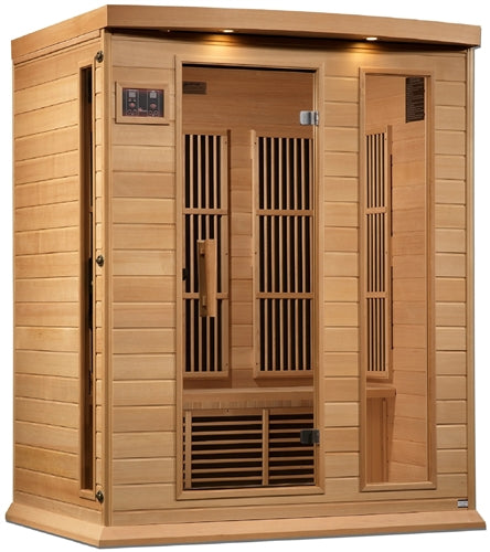 GoldenDesigns MX-K306-01-ZF Hemlock Maxxus 3 Person Near Zero EMF FAR Infrared Sauna | Image