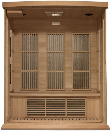 GoldenDesigns MX-K306-01-ZF Hemlock Maxxus 3 Person Near Zero EMF FAR Infrared Sauna (New)