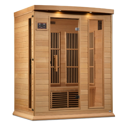 GoldenDesigns MX-K306-01-ZF Hemlock Maxxus 3 Person Near Zero EMF FAR Infrared Sauna (New)