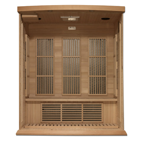 GoldenDesigns MX-K306-01-ZF Hemlock Maxxus 3 Person Near Zero EMF FAR Infrared Sauna (New)