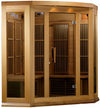 GoldenDesigns MX-K356-01-ZF CED Canadian Red Cedar Maxxus 3 Person Corner Near Zero EMF FAR Infrared Sauna | Image