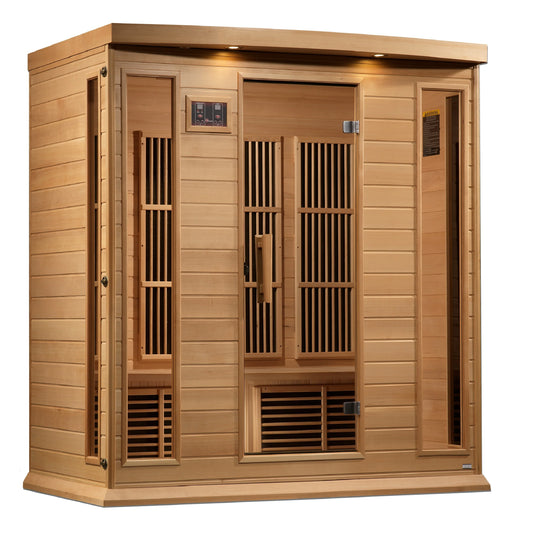 GoldenDesigns MX-K406-01-ZF Hemlock Maxxus 4 Person Near Zero EMF FAR Infrared Sauna (New)