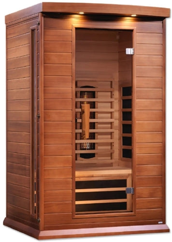 GoldenDesigns MX-M206-01-FS CED Canadian Red Cedar Maxxus 2 Person Full Spectrum Infrared Sauna | Image