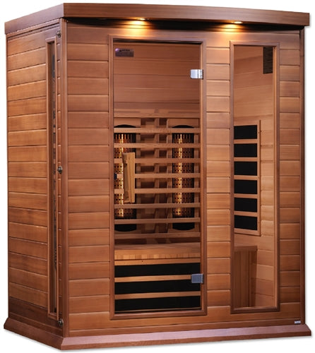 GoldenDesigns MX-M306-01-FS CED Canadian Red Cedar Maxxus 3 Person Full Spectrum Infrared Sauna | Image