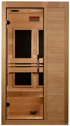 GoldenDesigns S-Line MX-S106-01 Maxxus Low EMF FAR Infrared Sauna Canadian Hemlock (New)