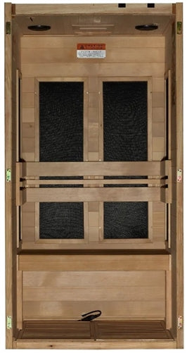 GoldenDesigns S-Line MX-S106-01 Maxxus Low EMF FAR Infrared Sauna Canadian Hemlock (New)