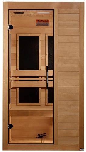 GoldenDesigns S-Line MX-S106-01-ULEMF-Elite Maxxus Ultra Low EMF FAR Infrared Sauna Canadian Hemlock (New)