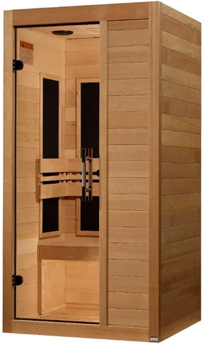 GoldenDesigns S-Line MX-S106-01-ULEMF-Elite Maxxus Ultra Low EMF FAR Infrared Sauna Canadian Hemlock (New)