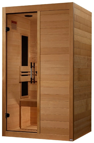 GoldenDesigns S-Line MX-S206-01 Maxxus Low EMF FAR Infrared Sauna Canadian Hemlock (New)