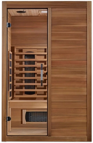 GoldenDesigns S-Line MX-S206-01-FS-PC Maxxus Full Spectrum Infrared Sauna - Pacific Cedar (New)