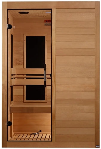 GoldenDesigns S-Line MX-S206-01-ULEMF-Elite Maxxus Ultra Low EMF FAR Infrared Sauna Canadian Hemlock (New)