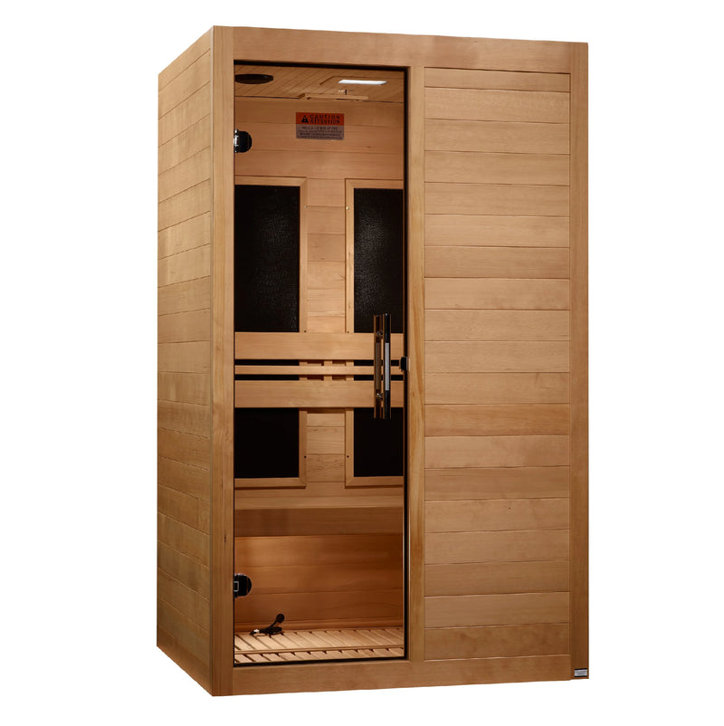 GoldenDesigns S-Line MX-S206-01-ULEMF-Elite Maxxus Ultra Low EMF FAR Infrared Sauna Canadian Hemlock (New)