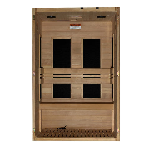 GoldenDesigns S-Line MX-S206-01-ULEMF-Elite Maxxus Ultra Low EMF FAR Infrared Sauna Canadian Hemlock (New)