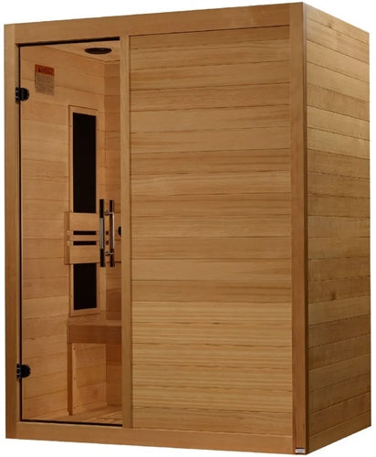 GoldenDesigns S-Line MX-S306-01 Maxxus Low EMF FAR Infrared Sauna Canadian Hemlock (New)