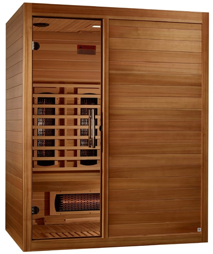 GoldenDesigns S-Line MX-S306-01-FS-PC Maxxus Full Spectrum Infrared Sauna - Pacific Cedar | Image