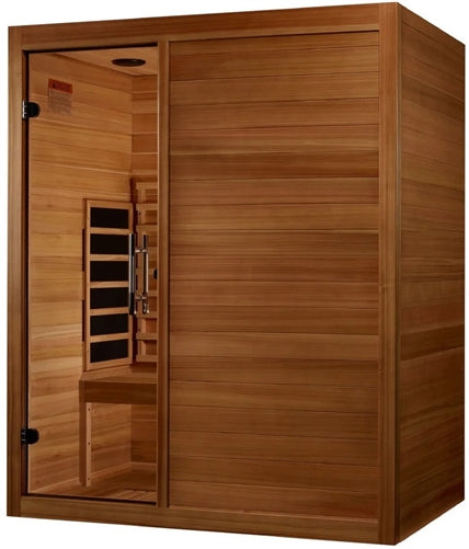 GoldenDesigns S-Line MX-S306-01-FS-PC Maxxus Full Spectrum Infrared Sauna - Pacific Cedar (New)