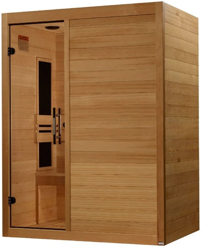 GoldenDesigns S-Line MX-S306-01-ULEMF-Elite Maxxus Ultra Low EMF FAR Infrared Sauna Canadian Hemlock (New)