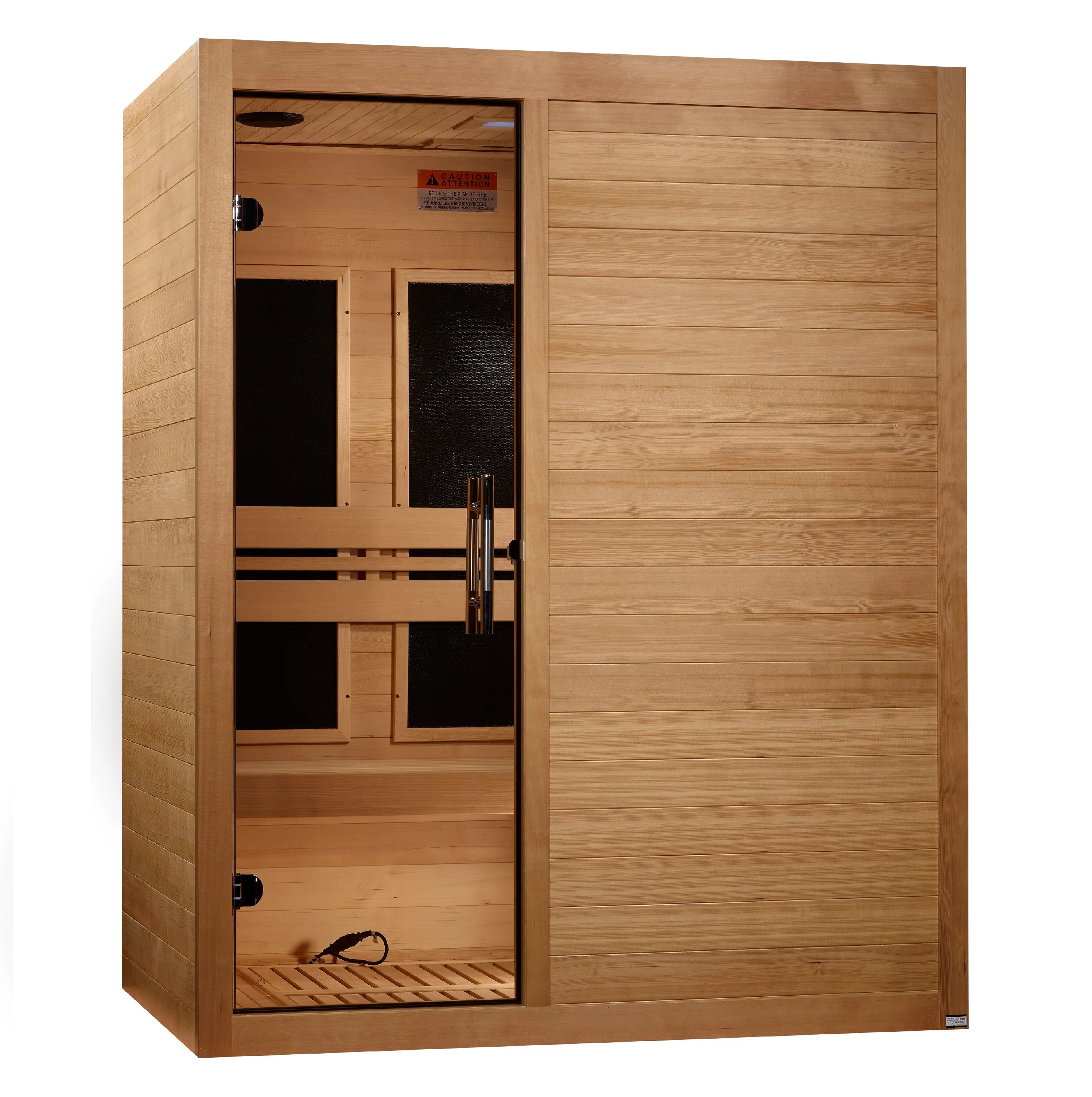 GoldenDesigns S-Line MX-S306-01 Maxxus Low EMF FAR Infrared Sauna Canadian Hemlock (New)