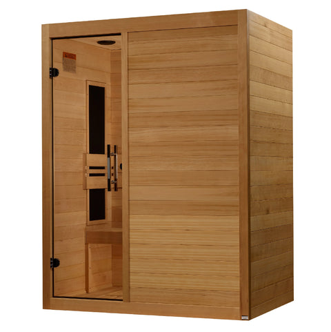 GoldenDesigns S-Line MX-S306-01 Maxxus Low EMF FAR Infrared Sauna Canadian Hemlock (New)
