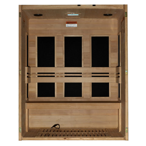 GoldenDesigns S-Line MX-S306-01 Maxxus Low EMF FAR Infrared Sauna Canadian Hemlock (New)