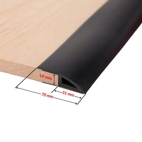 French Fitness Rubber Flooring Ramps Beveled Edge Transition Strip 12mm (New)