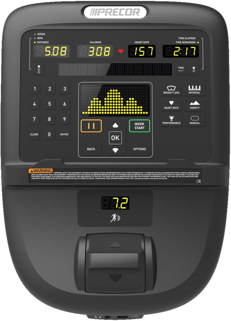 Precor EFX 833 Elliptical w/Converging Crossramp + p31 Console (Remanufactured)