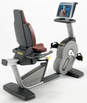 Technogym 700e Recumbent Recline Bike w/TV Image