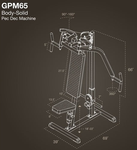 Body-Solid GPM65B Plate Loaded Pec Dec Machine (New)