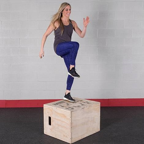 Body-Solid BSTWPBOX Tools 3-in-1 Wooden Plyo Box (New)