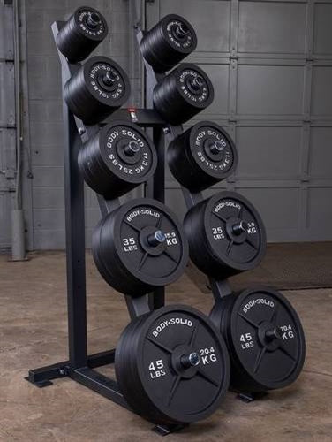 Body Solid GWT76 High Capacity Olympic Plate Rack (New)