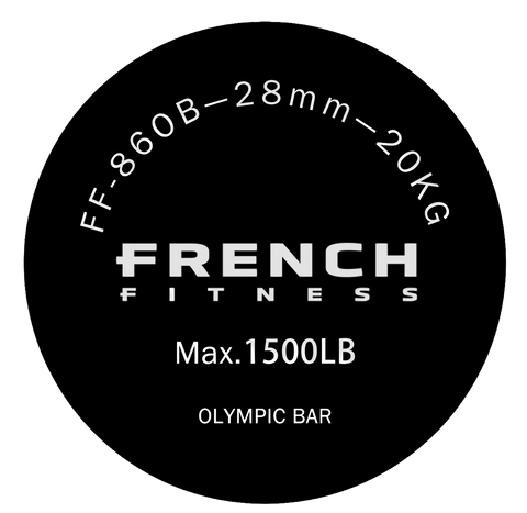 French Fitness 7' (86") Chrome 45 Lb Olympic Bar (New)