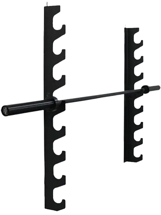 French Fitness 8 Bar Wall Mounted Horizontal Rack (New)