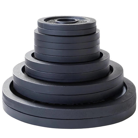 French Fitness Cast Iron Olympic Weight Plate V1 Set 260 lbs (New)
