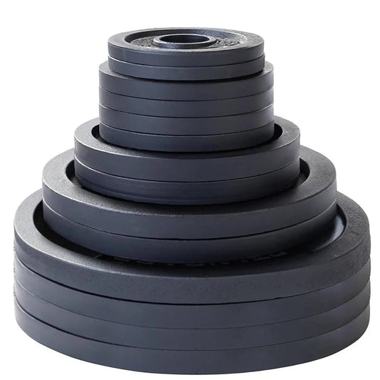 French Fitness Cast Iron Olympic Weight Plate V1 Set 350 lbs (New)