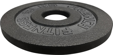French Fitness Cast Iron Olympic Weight Plate V1 5 lbs (New)