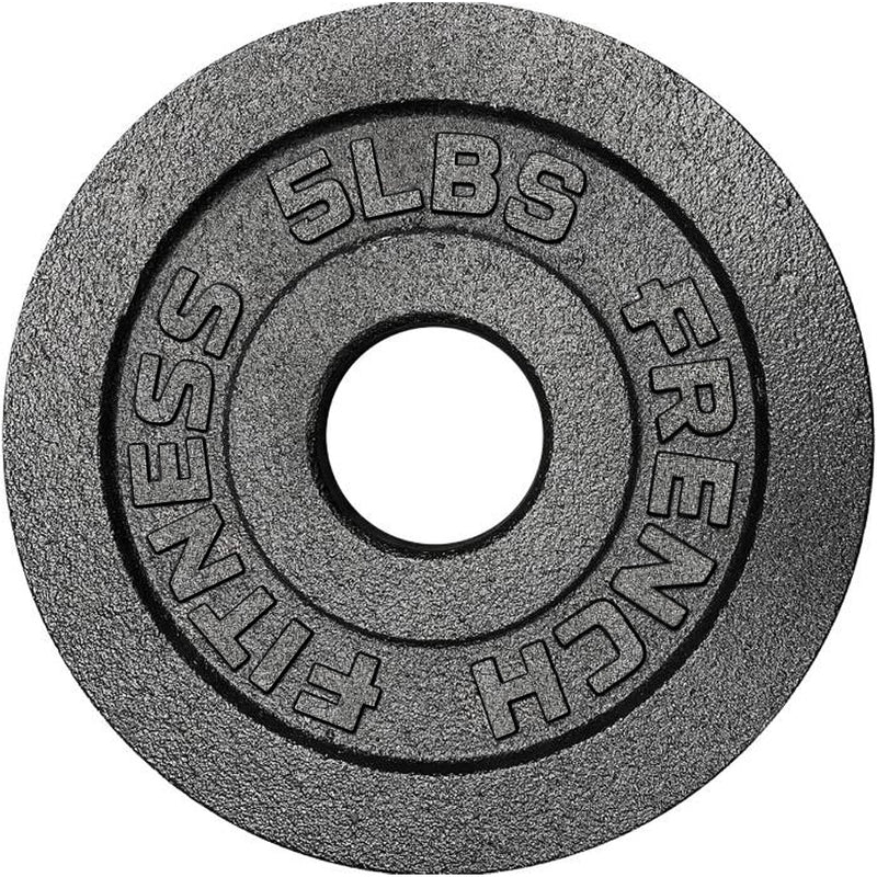 French Fitness Cast Iron Olympic Weight Plate V1 5 lbs (New)