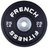French Fitness Competition Urethane Bumper Plate 25 lb Black (New)