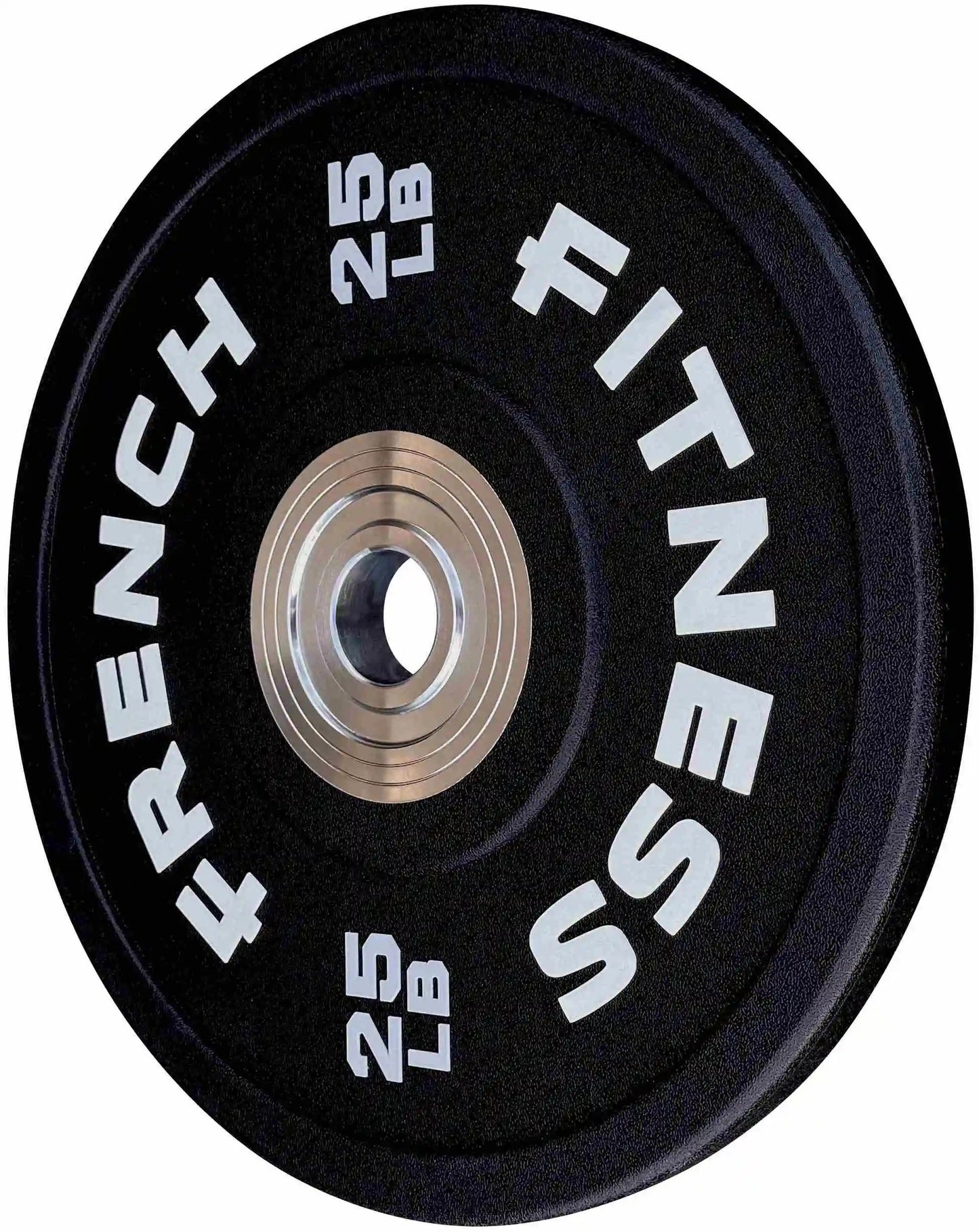 French Fitness Competition Urethane Bumper Plate 25 lb Black (New)