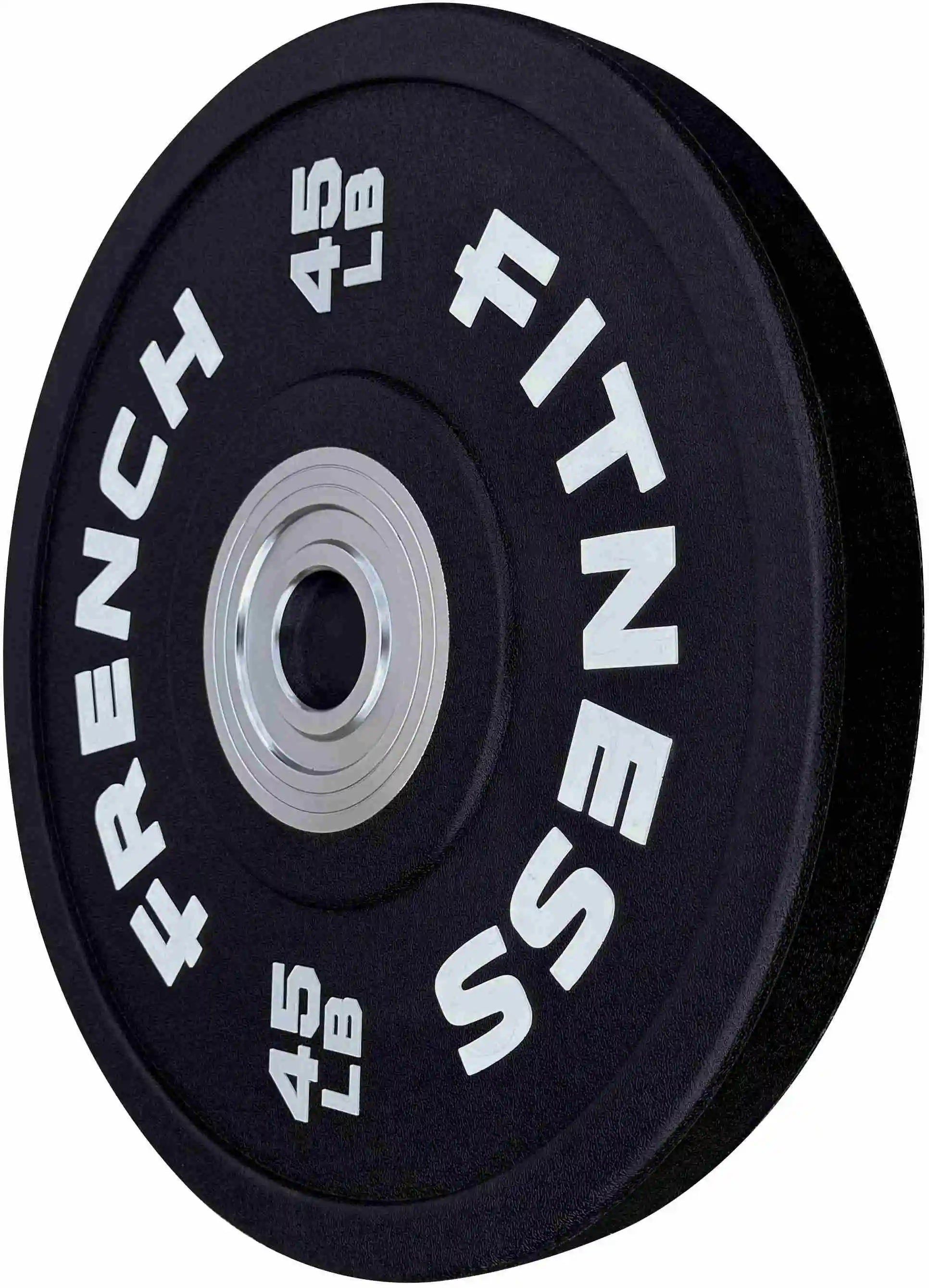French Fitness Competition Urethane Bumper Plate 45 lb Black (New)