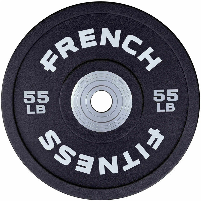 French Fitness Competition Urethane Bumper Plate 55 lb Black (New)