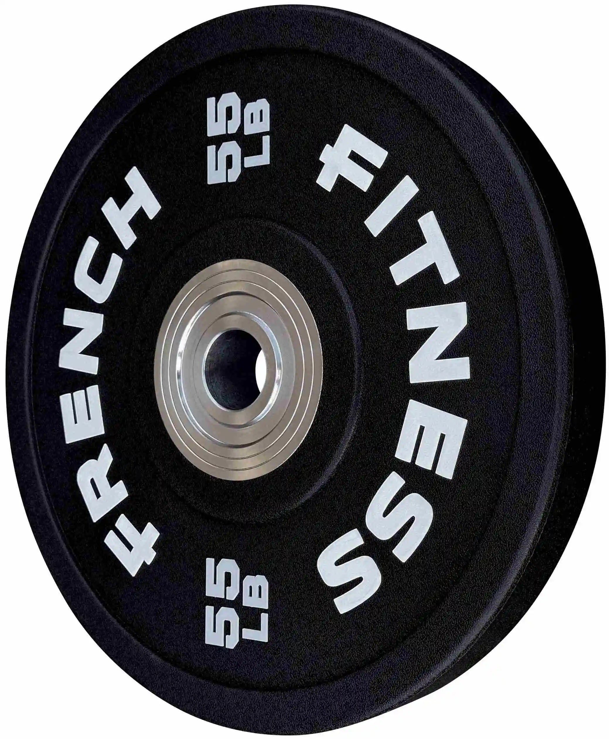 French Fitness Competition Urethane Bumper Plate 55 lb Black (New)